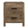 Streamdale Furniture Streamdale Bedroom Wooden Nightstand 1 Piece Weathered Pine Finish 2x Drawers