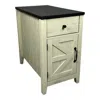 Streamdale Furniture Streamdale Bedside Table With Barn Door & Charging