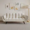 Streamdale Furniture Streamdale Beige 57" Sofa With Throw Pillow & Armrests