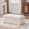 Streamdale Furniture Streamdale Beige Chenille Ottoman With Black Metal Legs