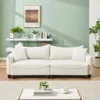 Streamdale Furniture Streamdale Beige Corduroy Sofa Bed With Pillows For Living Room