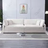 Streamdale Furniture Streamdale Beige Corduroy Sofa With Pillows & Backrests