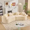 Streamdale Furniture Streamdale Beige Curved Sofa, Nordic-style Design For Living Room, Comfortable & Soft