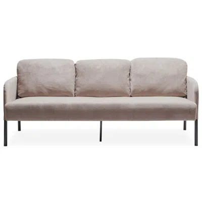 Streamdale Furniture Streamdale Beige Fabric Sofa - 3 Seater, Modern, Small Space