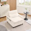 Streamdale Furniture Streamdale Beige Small Space Sofa Bed With Pillow