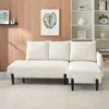 Streamdale Furniture Streamdale Beige Velvet Sofa Fabric With Pillows And Comfort
