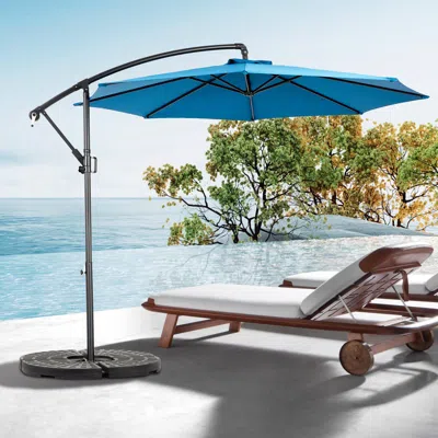 Streamdale Furniture Streamdale Best Choice Products 10ft Offset Patio Umbrella - Dark Blue