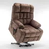 Streamdale Furniture Streamdale Big & Tall Lift Chair W/ Heat & Massage, 2 Okin Motors In Brown