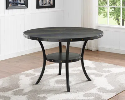 Streamdale Furniture Streamdale Biony Dining Collection Espresso Wood Railhead Dining Table
