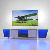 Streamdale Furniture Streamdale Biplane Shape Led Tv Stand With Remote Control Lights