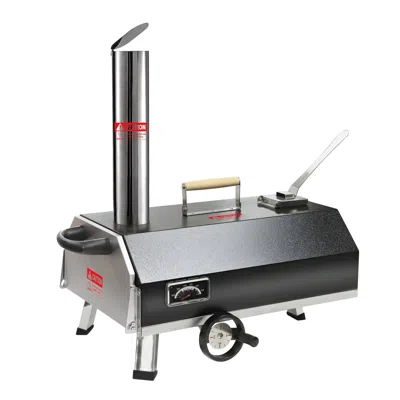 Streamdale Furniture Streamdale Black 12 Outdoor Pizza Oven: Portable, Wood-fired, Authentic Stone