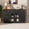 Streamdale Furniture Streamdale Black 2-door 7-drawer Storage Cabinet