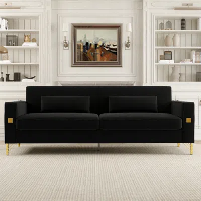 Streamdale Furniture Streamdale Black 2 Seater Sofa