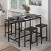Streamdale Furniture Streamdale Black Bar Table Set With 4 Stools