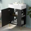 Streamdale Furniture Streamdale Black Bathroom Vanity With Sink & Storage, 21.6