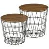 Streamdale Furniture Streamdale Black Brown Nesting End Tables With Storage