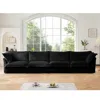 Streamdale Furniture Streamdale Black Corduroy Slipcovered 4-seater Sofa