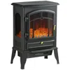 Streamdale Furniture Streamdale Black Electric Fireplace Stove With Realistic Flame