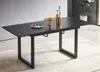 Streamdale Furniture Streamdale Black Extendable Dining Table, Space-saving Kitchen Table (70.86" X 31.5" X 29.5")