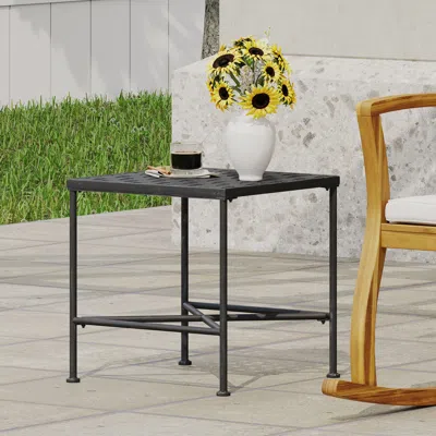 Streamdale Furniture Streamdale Black Iron End Table Versatile Patio Decor For Any Occasion