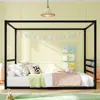 Streamdale Furniture Streamdale Black Low-profile Queen Bed Frame W/ Guardrails