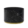 Streamdale Furniture Streamdale Black Marble Pattern Cocktail Table Mdf With Gold Metal Base 23.6 2"