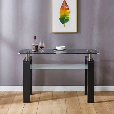 Streamdale Furniture Streamdale Black Mdf Console Table