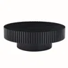 Streamdale Furniture Streamdale Black Mdf Modern Drum Coffee Table