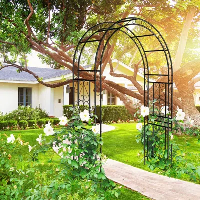 Streamdale Furniture Streamdale Black Metal Garden Arch 90.5" High