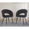 Streamdale Furniture Streamdale Black Modern Chairs (set Of 2), Golden Legs, Cushioned