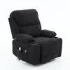 Streamdale Furniture Streamdale Black Remote-controlled Heating And Massage Assistive Recliner For Seniors