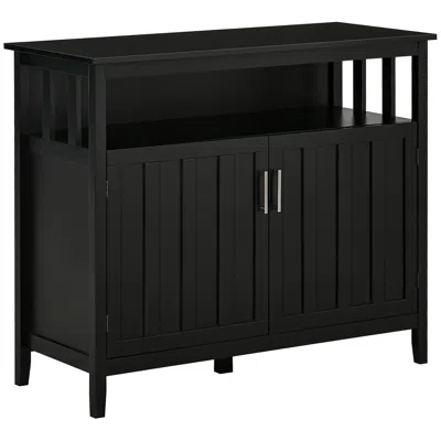 Streamdale Furniture Streamdale Black Sideboard Cabinet For Entryway