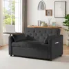 Streamdale Furniture Streamdale Black Velvet Sofa Bed