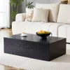 Streamdale Furniture Streamdale Black Wood Grain Mdf Coffee Table - Luxurious Design (70 Characters)