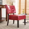 Streamdale Furniture Streamdale Blended Leather Tufted Accent Chair With Oversized Seating