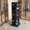 Streamdale Furniture Streamdale Blue 360 Rotating Shoe Cabinet 7 Layers