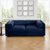 Streamdale Furniture Streamdale Blue Chenille 2-seater Sofa W/ Storage