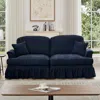 Streamdale Furniture Streamdale Blue Chenille Mid-century Two-seater Sofa In Blue
