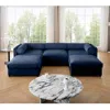 Streamdale Furniture Streamdale Blue Chenille Sofa With Storage & Ottoman