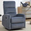 Streamdale Furniture Streamdale Blue Grey Fabric Rocker Swivel Recliner