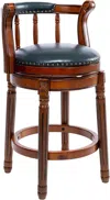 Streamdale Furniture Streamdale Blue Leather Swivel Bar Stool