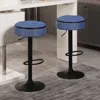 Streamdale Furniture Streamdale Blue Linen Adjustable Barstool Set