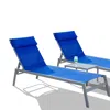 Streamdale Furniture Streamdale Blue Patio Chaise Lounge Set With Table