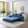 Streamdale Furniture Streamdale Blue Sleeper Sofa Bed With Teddy Chaise