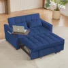 Streamdale Furniture Streamdale Blue Velvet Loveseat Sofa Bed