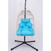 Streamdale Furniture Streamdale Blue Wicker Egg Chair With Stand