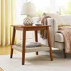 Streamdale Furniture Streamdale Boho Mid-century Woven Side Table With Storage