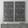 Streamdale Furniture Streamdale Botanical Panel Distressed Carved Wood 2-piece Wall Decor Set