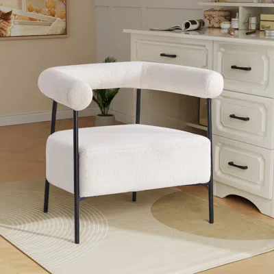 Streamdale Furniture Streamdale Boucle Accent Chair With Frame