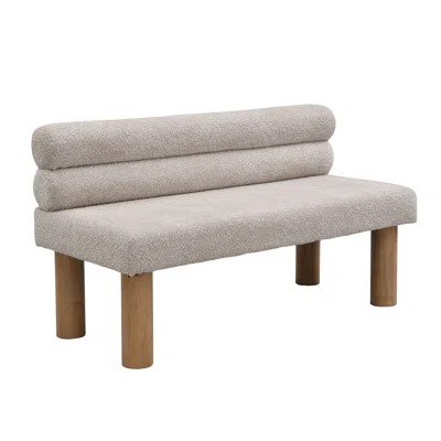 Streamdale Furniture Streamdale Boucle Ottoman Bench